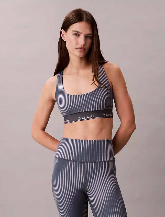 Modern Spor Desenli Racerback Orta Destekli Spor Sütyen Modern Spor Desenli Racerback Orta Destekli Spor Sütyen