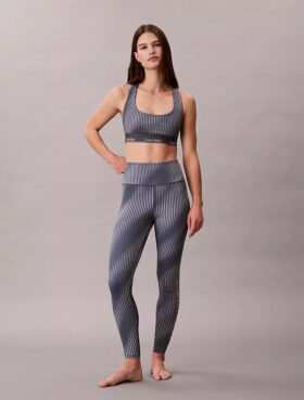 Modern Spor Desenli Racerback Orta Destekli Spor Sütyen
