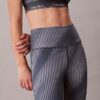 Modern Spor Desenli Yüksek Bel 7/8 Tayt