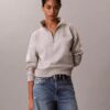 Monogram Fleece Çeyrek Fermuarlı Sweatshirt