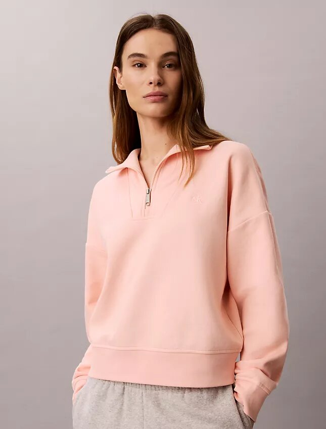 Monogram Fleece Çeyrek Fermuarlı Sweatshirt Monogram Fleece Çeyrek Fermuarlı Sweatshirt