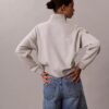 Monogram Fleece Çeyrek Fermuarlı Sweatshirt