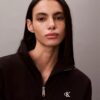 Monogram Fleece Çeyrek Fermuarlı Sweatshirt