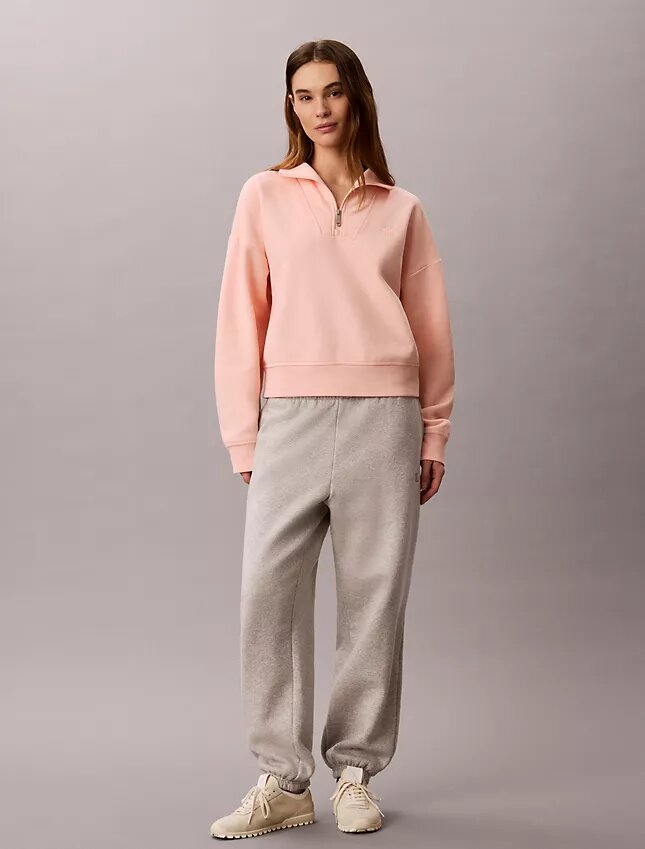 Monogram Fleece Çeyrek Fermuarlı Sweatshirt Monogram Fleece Çeyrek Fermuarlı Sweatshirt
