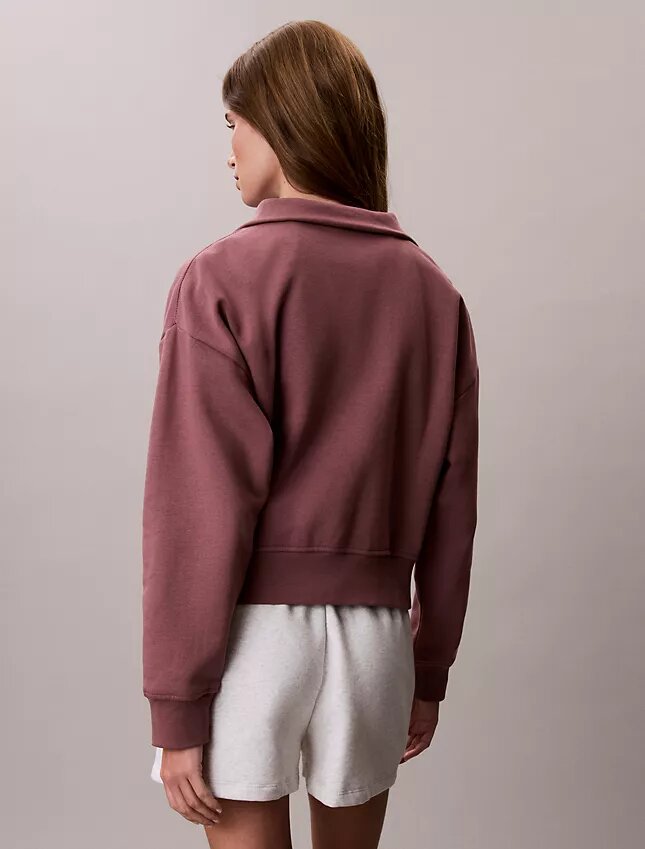 Monogram Fleece Çeyrek Fermuarlı Sweatshirt Monogram Fleece Çeyrek Fermuarlı Sweatshirt