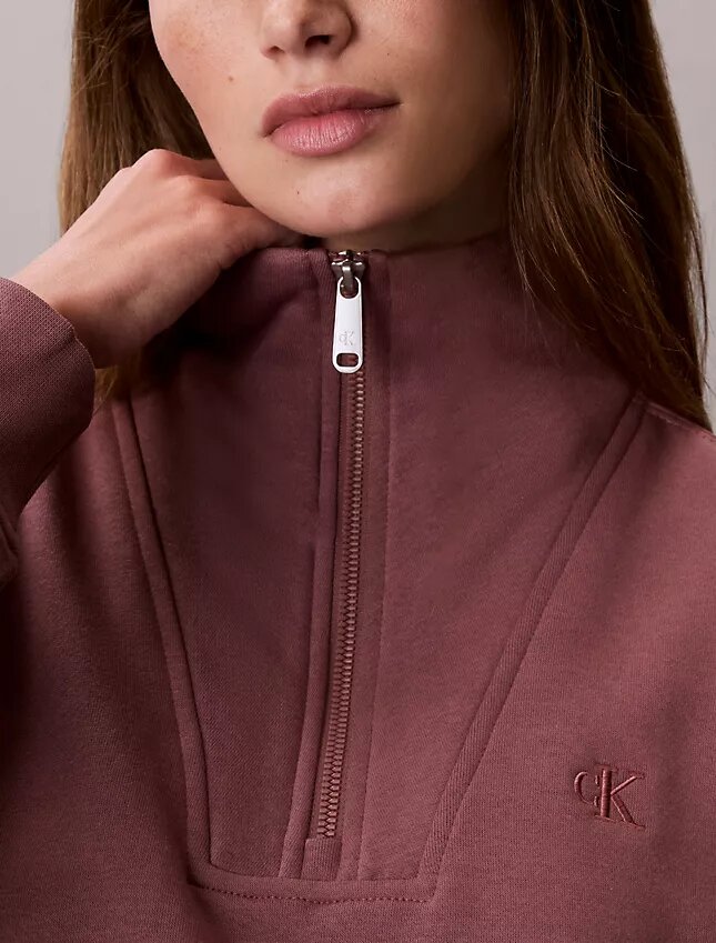 Monogram Fleece Çeyrek Fermuarlı Sweatshirt Monogram Fleece Çeyrek Fermuarlı Sweatshirt