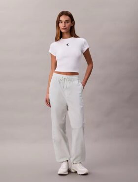 Monogram Logo Grafikli Çekip Giyilen Jogger Pantolon