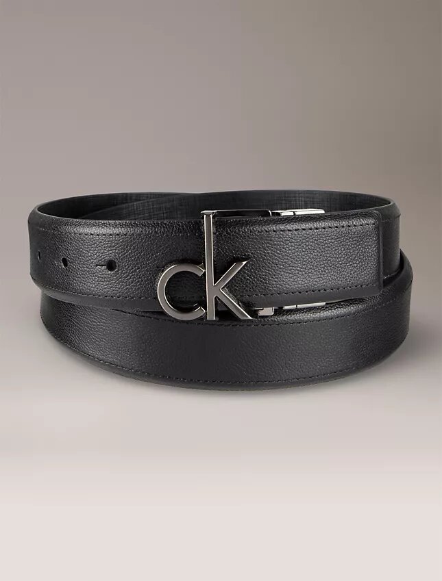 Monogram Logo Plakalı Çift Taraflı Kemer Monogram Logo Plakalı Çift Taraflı Kemer