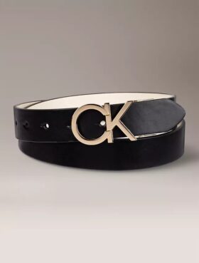 Monogram Logo Plakalı Çift Taraflı Kemer