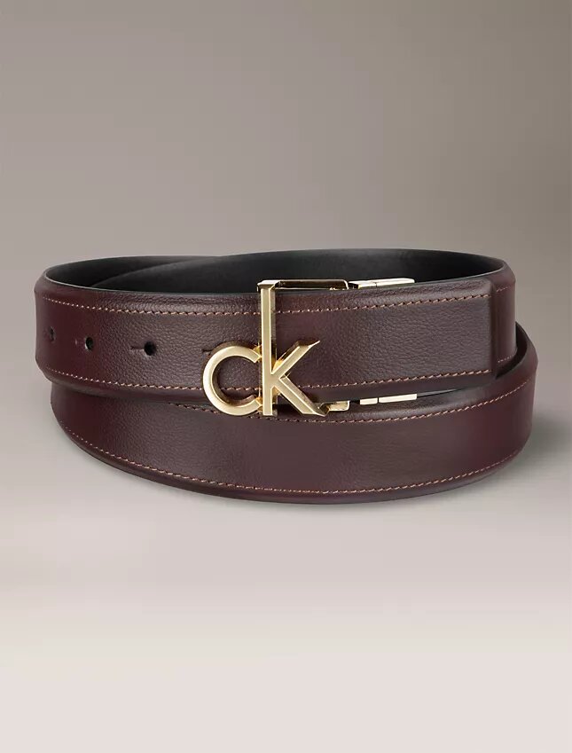 Monogram Logo Plakalı Çift Taraflı Kemer Monogram Logo Plakalı Çift Taraflı Kemer