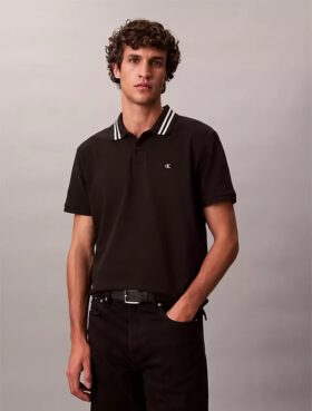 Monogram Pique Uçlu Klasik Polo Gömlek