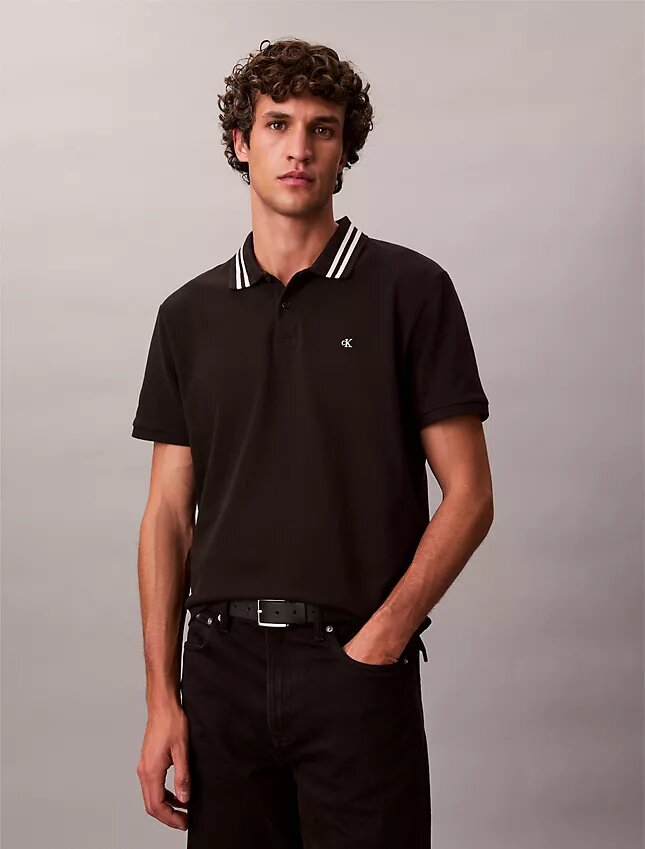 Monogram Pique Uçlu Klasik Polo Gömlek Monogram Pique Uçlu Klasik Polo Gömlek