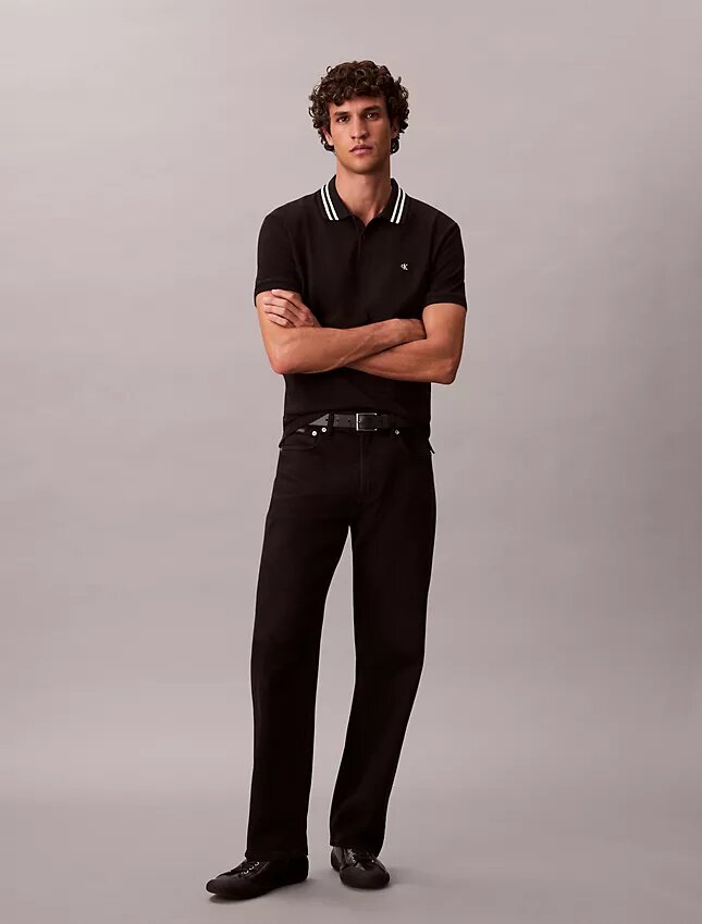 Monogram Pique Uçlu Klasik Polo Gömlek Monogram Pique Uçlu Klasik Polo Gömlek