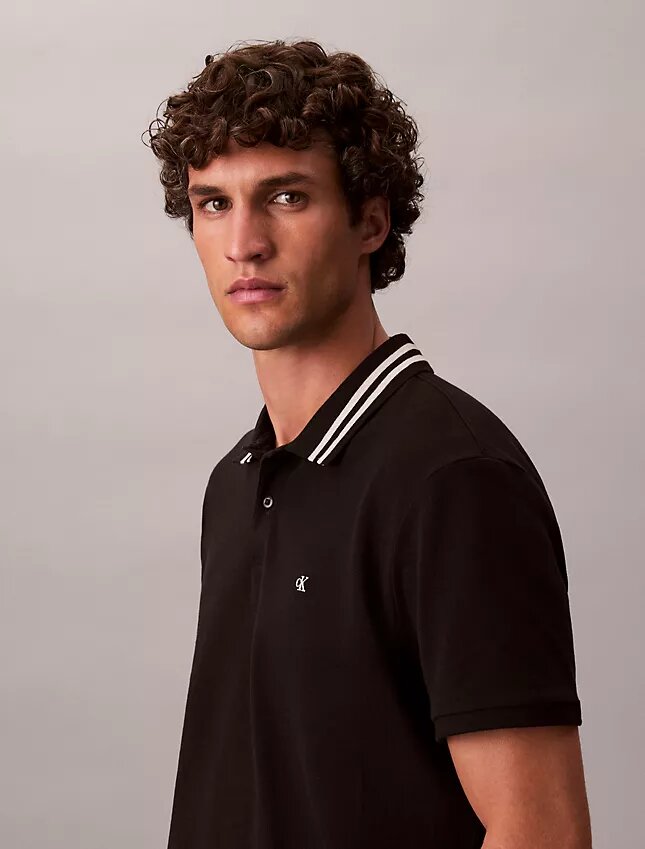 Monogram Pique Uçlu Klasik Polo Gömlek Monogram Pique Uçlu Klasik Polo Gömlek