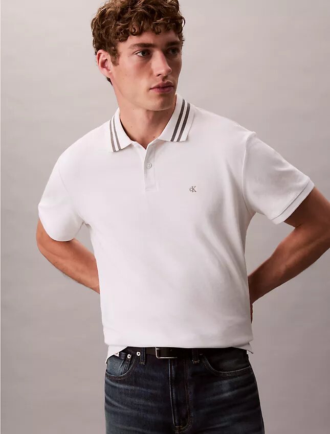 Monogram Pique Uçlu Klasik Polo Gömlek Monogram Pique Uçlu Klasik Polo Gömlek