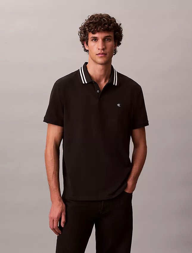 Monogram Pique Uçlu Klasik Polo Gömlek Monogram Pique Uçlu Klasik Polo Gömlek