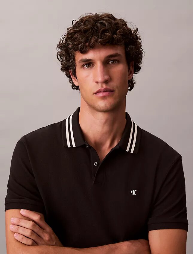 Monogram Pique Uçlu Klasik Polo Gömlek Monogram Pique Uçlu Klasik Polo Gömlek