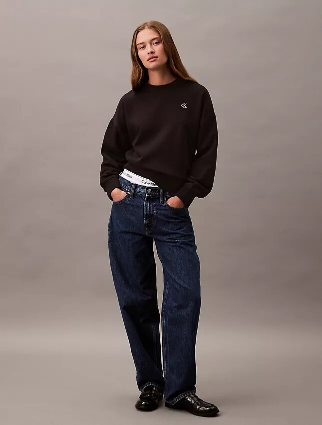 Monogramlı Kısa Kesim Polar Sweatshirt Monogramlı Kısa Kesim Polar Sweatshirt