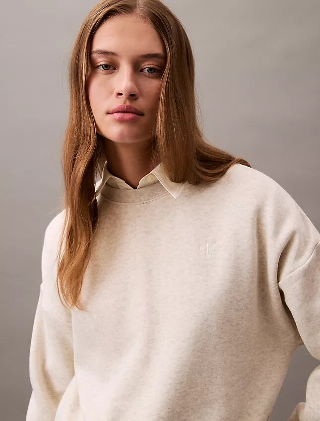 Monogramlı Kısa Kesim Polar Sweatshirt Monogramlı Kısa Kesim Polar Sweatshirt