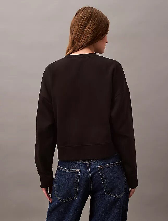 Monogramlı Kısa Kesim Polar Sweatshirt Monogramlı Kısa Kesim Polar Sweatshirt