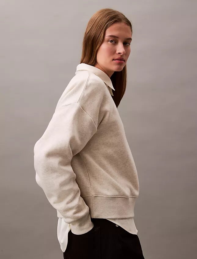 Monogramlı Kısa Kesim Polar Sweatshirt Monogramlı Kısa Kesim Polar Sweatshirt