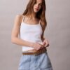 Monogramlı Nervürlü Tank Top Monogramlı Nervürlü Tank Top