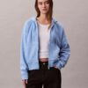 Monogramlı Polar Fermuarlı Kapüşonlu Sweatshirt Monogramlı Polar Fermuarlı Kapüşonlu Sweatshirt
