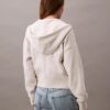 Monogramlı Polar Fermuarlı Kapüşonlu Sweatshirt Monogramlı Polar Fermuarlı Kapüşonlu Sweatshirt