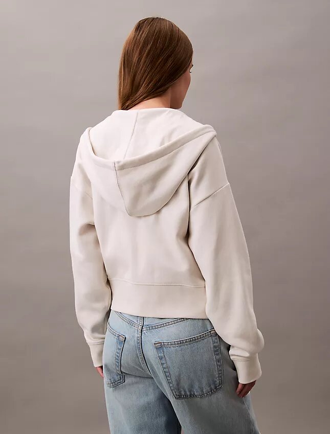 Monogramlı Polar Fermuarlı Kapüşonlu Sweatshirt Monogramlı Polar Fermuarlı Kapüşonlu Sweatshirt