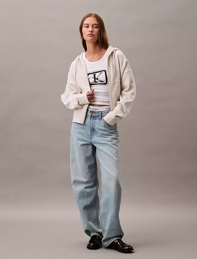 Monogramlı Polar Fermuarlı Kapüşonlu Sweatshirt Monogramlı Polar Fermuarlı Kapüşonlu Sweatshirt