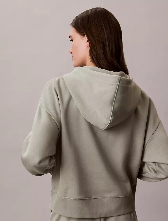Monogramlı Polar Fermuarlı Kapüşonlu Sweatshirt Monogramlı Polar Fermuarlı Kapüşonlu Sweatshirt