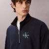 Monologo Premium Havlu Kumaş Çeyrek Fermuarlı Sweatshirt