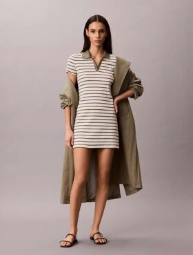 Monologo Rib Stripe Mini Elbiseler
