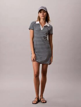 Monologo Rib Stripe Mini Elbiseler