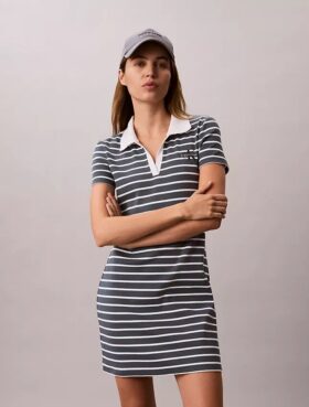 Monologo Rib Stripe Mini Elbiseler