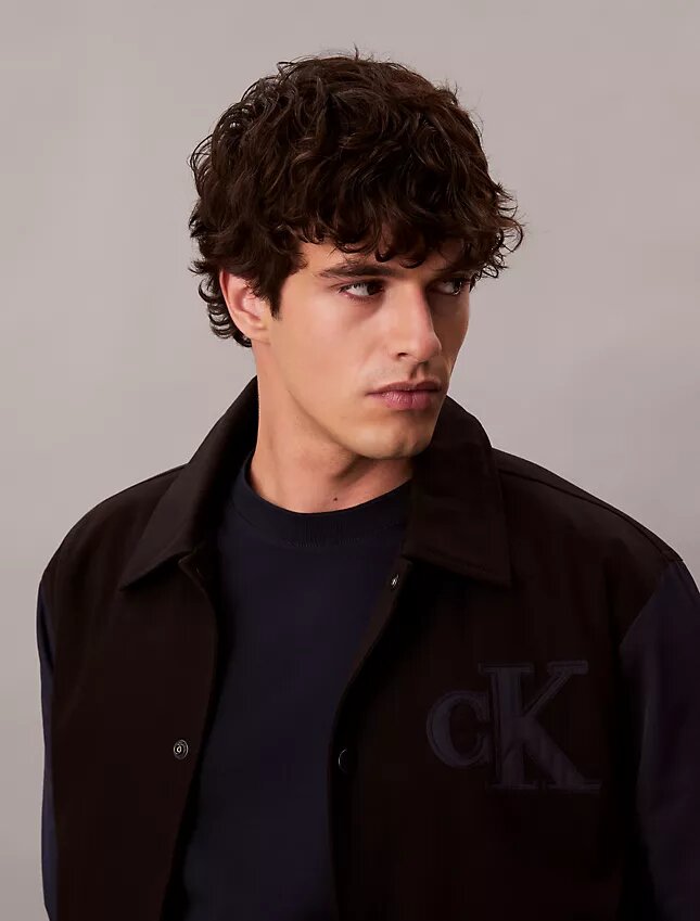 Naylon Pamuklu Varsity Bomber Ceket Naylon Pamuklu Varsity Bomber Ceket
