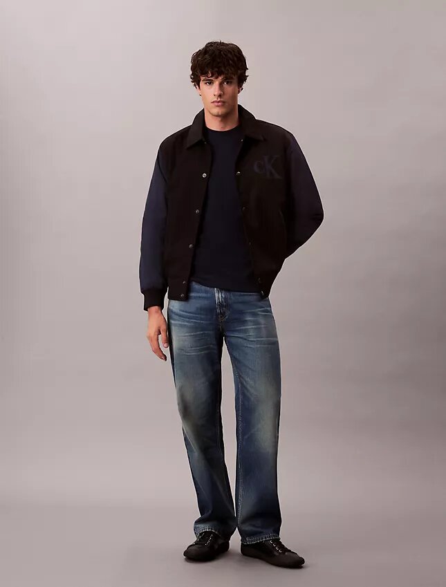 Naylon Pamuklu Varsity Bomber Ceket Naylon Pamuklu Varsity Bomber Ceket