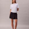 İnce Örme Mock Neck Tişört İnce Örme Mock Neck Tişört