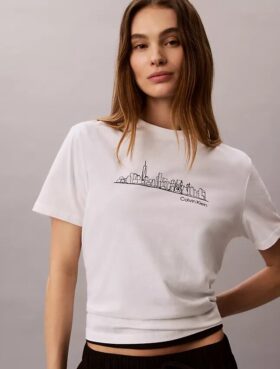 New York Şehir Manzarası Klasik Grafik Tişört