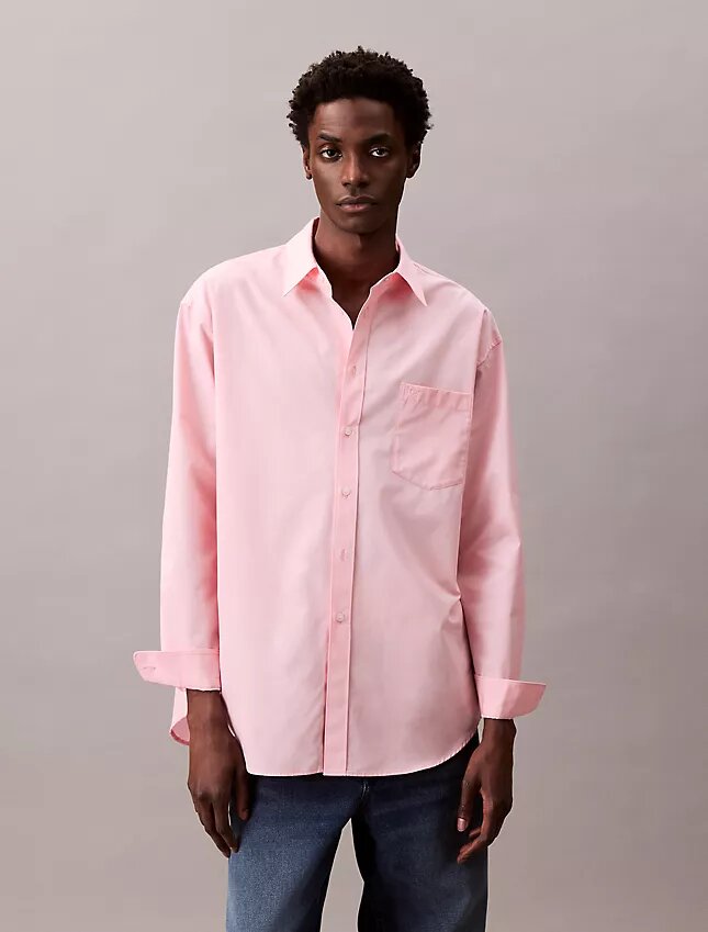 Oversized Pamuklu Poplin Düğmeli Gömlek Oversized Pamuklu Poplin Düğmeli Gömlek