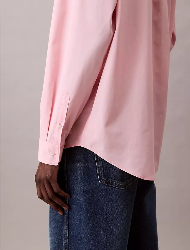 Oversized Pamuklu Poplin Düğmeli Gömlek Oversized Pamuklu Poplin Düğmeli Gömlek