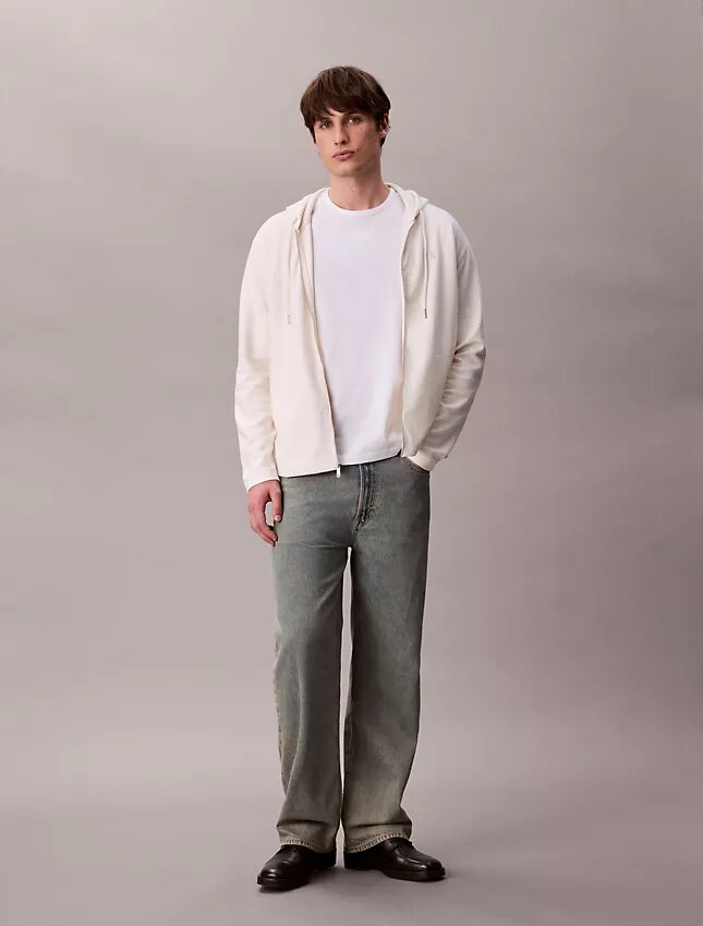 Pamuk Karışımlı Boucle Rahat Kapüşonlu Sweatshirt Pamuk Karışımlı Boucle Rahat Kapüşonlu Sweatshirt