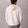 Pamuk Karışımlı Boucle Rahat Kapüşonlu Sweatshirt Pamuk Karışımlı Boucle Rahat Kapüşonlu Sweatshirt