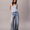 Pamuk Keten Karışımı Denim Tank Top