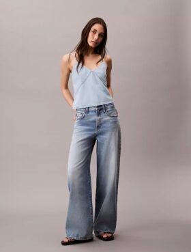 Pamuk Keten Karışımı Denim Tank Top