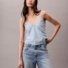 Pamuk Keten Karışımı Denim Tank Top