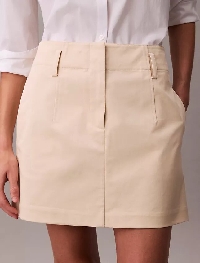 Pamuklu Chino Mini Etek Pamuklu Chino Mini Etek