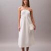 Pamuklu Dimi Halter Midi Elbise Pamuklu Dimi Halter Midi Elbise