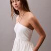 Pamuklu Dimi Halter Midi Elbise Pamuklu Dimi Halter Midi Elbise