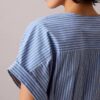 Pamuklu Poplin Çizgili Midi Elbiseler Pamuklu Poplin Çizgili Midi Elbiseler